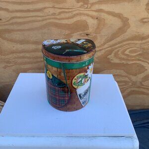 GIRL SCOUTS - 1990s "SENIOR ROUNDUP " Back Pack Tin Keepsake Box / Container